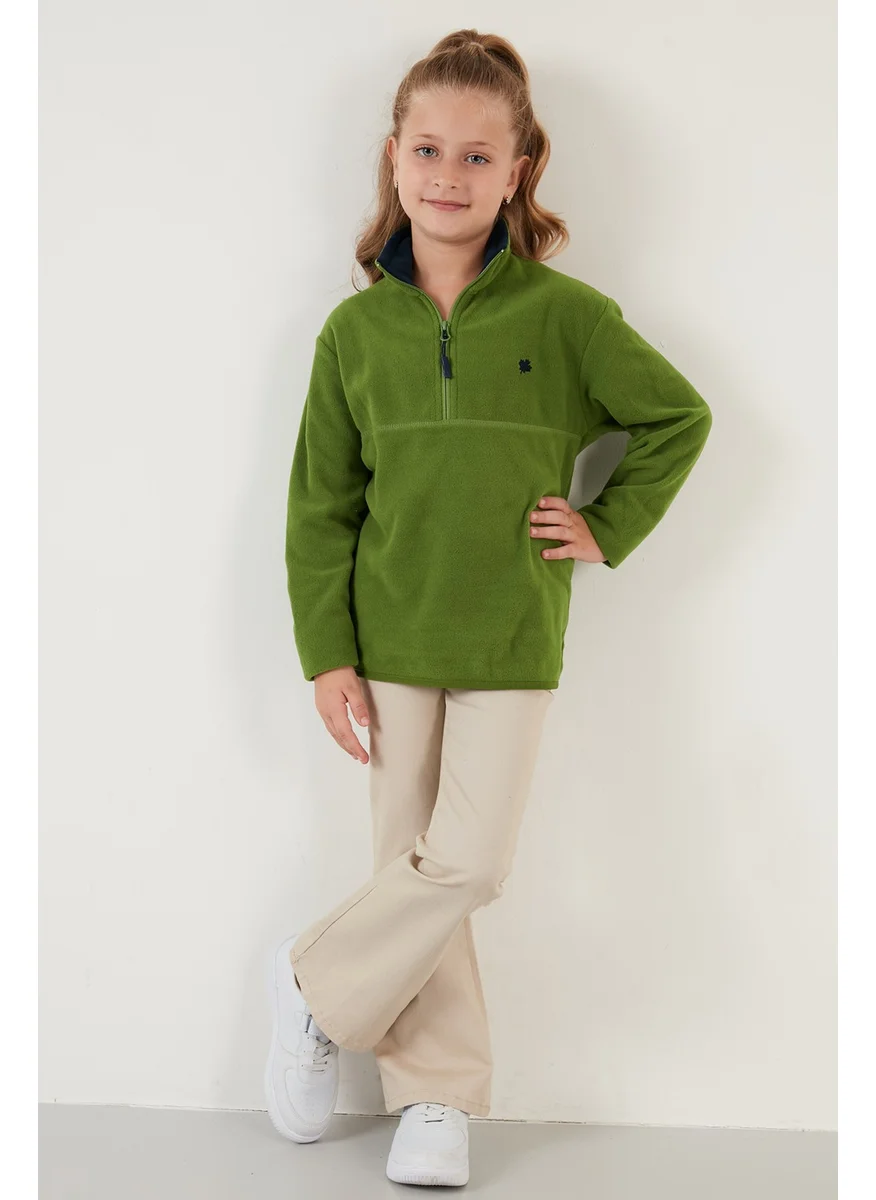 Lela Soft Textured Zippered Stand-Up Collar Winter Polar Children's Fleece 5905002