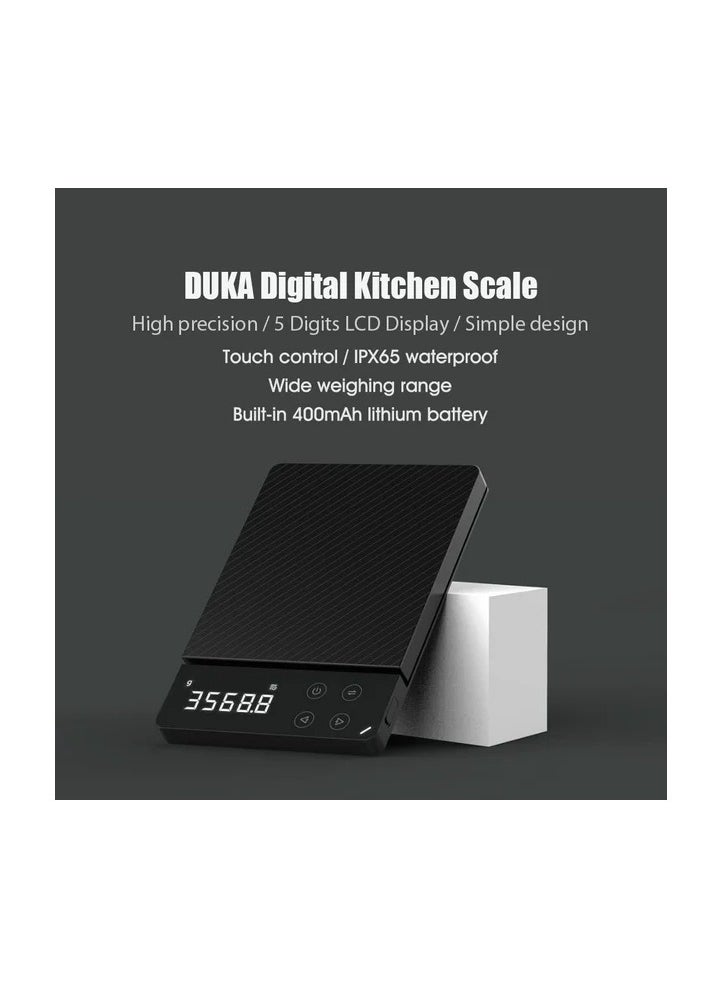 ATuMan - ATuMan DUKA ES1 (0-8 KG) Multifunction Household Rechargeable Digital Food Kitchen Scale Measures in g, ml, kg, oz, lb - Image 1