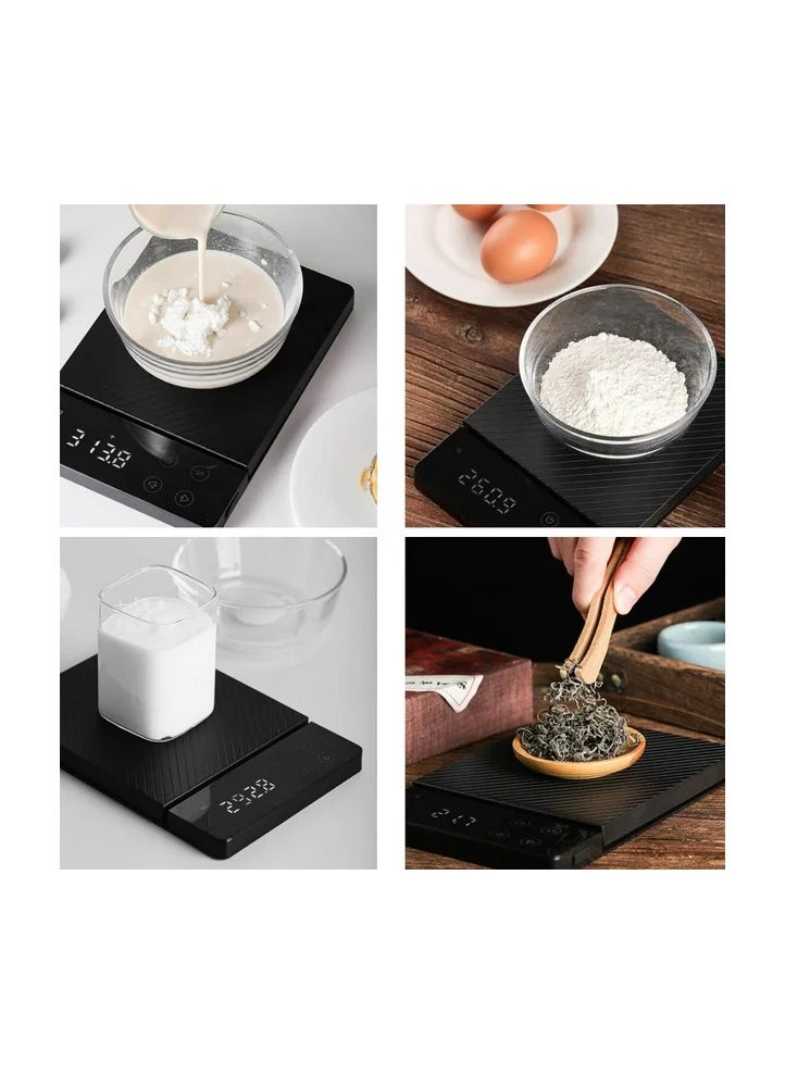 ATuMan - ATuMan DUKA ES1 (0-8 KG) Multifunction Household Rechargeable Digital Food Kitchen Scale Measures in g, ml, kg, oz, lb - Image 1