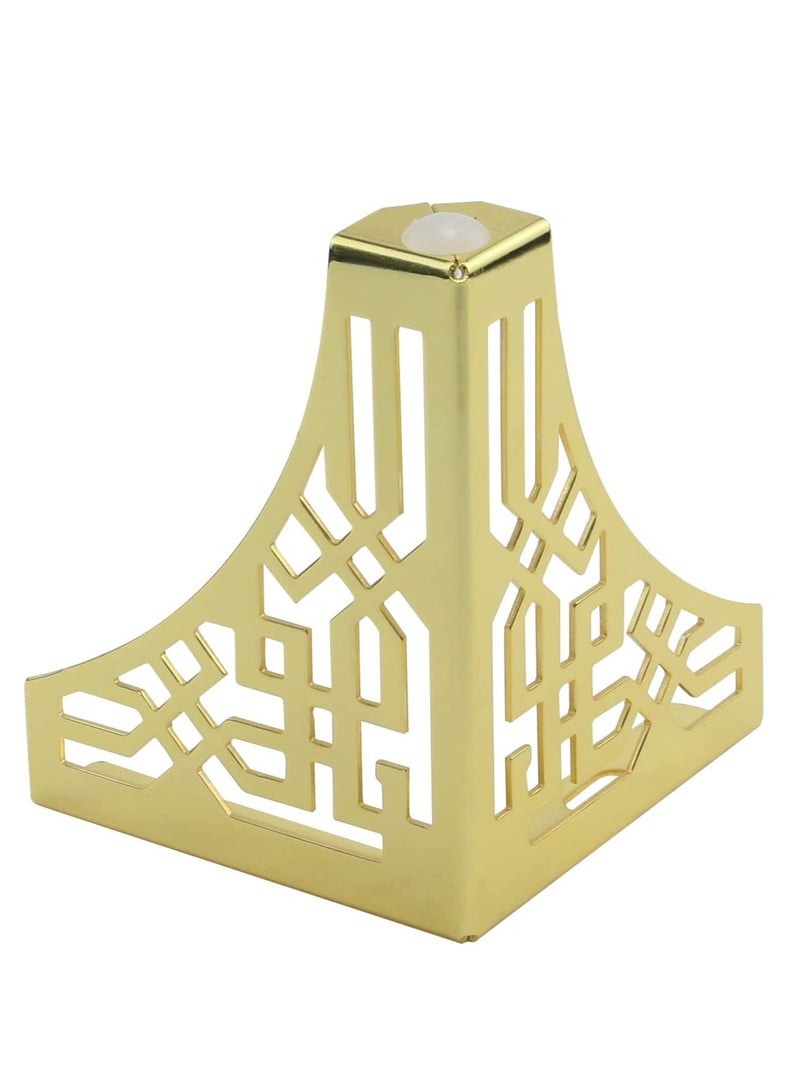 أرجل أثاث معدنية لآلات الكنب وخزائن، أرجل طاولات حديثة بأسلوب تويلا، دعم لصناديق التخزين وخزائن الملابس، بدائل لأرجل الكراسي والأرائك، قاعدة لتلفاز، أدراج، مجموعة 4 قطع ذهبية، طول 5 بوصات. - Image 4