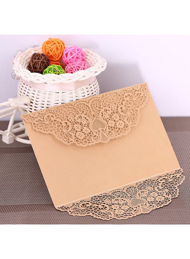 Pack Of 10 Pearl Paper Invitation Cards Holder - Image 3