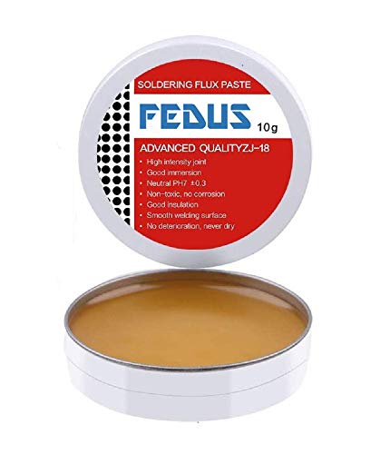 FEDUS Corded Electric Soldering Iron Kit Set|Soldering Paste,Soldering Stand,Soldering Iron(25W) Soldering Wire, Wire Stripper, Desoldering Wick, Desoldering Pump, Solder Sucker, Tweezers - Image 3
