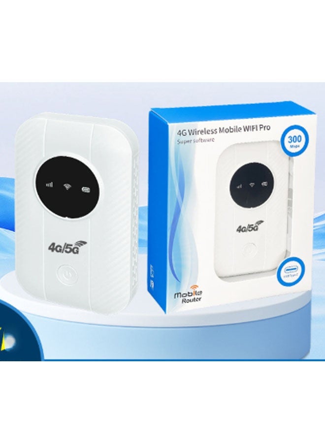 DN Mobile 4G/5G LTE Unlocked LED-Lit Wi-Fi Hotspot Device Pocket-Sized Portable/Travel-Friendly Router (White) - Image 1