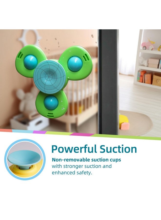 LiKee LiKee Strong Suction Cup Fidget Rotating Sensory Bath Toys for Baby 12 18 Months Airplane Car Travel Table & Window Toys for 1 2 Years Old Toddler Boys and Girls (Insect-1) - Image 3