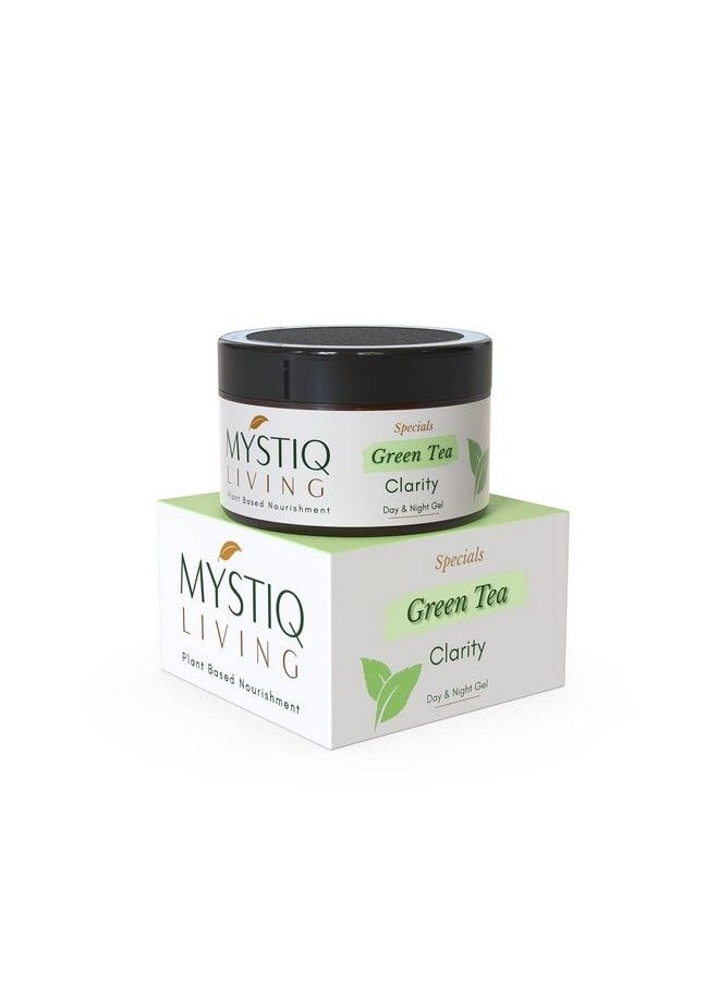MYSTIQ LIVING Specials Green Tea Clarity Acne Gel Cream; Anti Acne Pimple & Scar Removal Cream Skin Clarifying Day & Night Gel; Moisturizer For Oily Skin; 50Gm  - Image 2