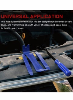 KASTWAVE 5PCS Pry Off Removal Tool Car Blue Set, Fastener Removal Tool Car Tool - Easy to Remove Car Stereo, Door Panel, Fastener, Mold, Dashboard  - Image 4