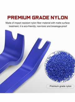 KASTWAVE 5PCS Pry Off Removal Tool Car Blue Set, Fastener Removal Tool Car Tool - Easy to Remove Car Stereo, Door Panel, Fastener, Mold, Dashboard  - Image 3