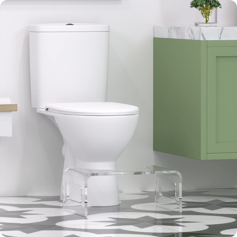 AmazerBath أمازر باث 7 إنش كرسي مرحاض أكريليك للجلوس، كرسي مرحاض شفاف للبالغين، تصميم حديث غير قابل للانزلاق، يتحمل أوزان ثقيلة، يندمج بسلاسة مع أي حمام - Image 2