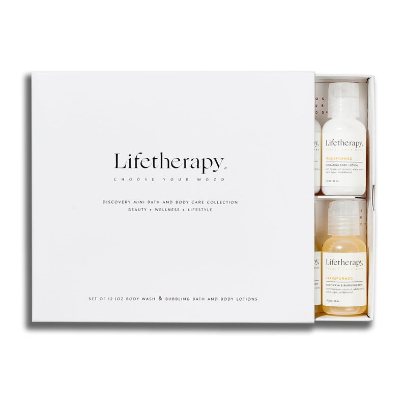 Mini Lotion and Wash Gift Set  Hydrating Body Lotion and Body Wash and Bubbling Bath Gift Set of 12