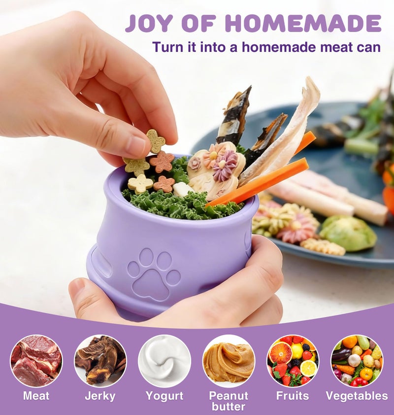 PETZEE Dog Enrichment Toys to Keep Them Busy, Treat Dispensing Dog Toy Puzzle-Swinging Stuffable & Slow Feeder & Anxiety Relief & Boredom & Nature Rubber, Indestructible Dog Toys- Dishwasher Safe &, Purple,M - Image 4