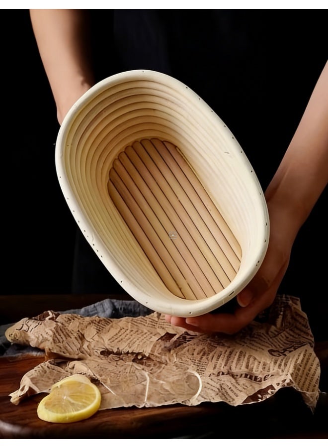 25*15*8CM Bread Proofing Baskets, Oval Dough Proofing Bowls, Perfect for Home Sourdough Bakers Baking (Without Lined） - Image 1