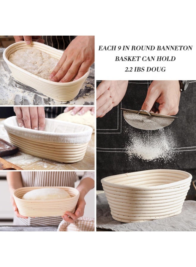 25*15*8CM Bread Proofing Baskets, Oval Dough Proofing Bowls, Perfect for Home Sourdough Bakers Baking (Without Lined） - Image 5