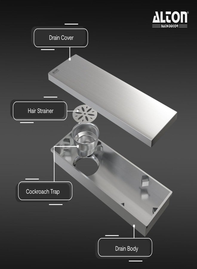 ALTON ALD1015, SS-304 Grade, 12-INCH, Tile Insert Bathroom Shower, Matte - Image 2