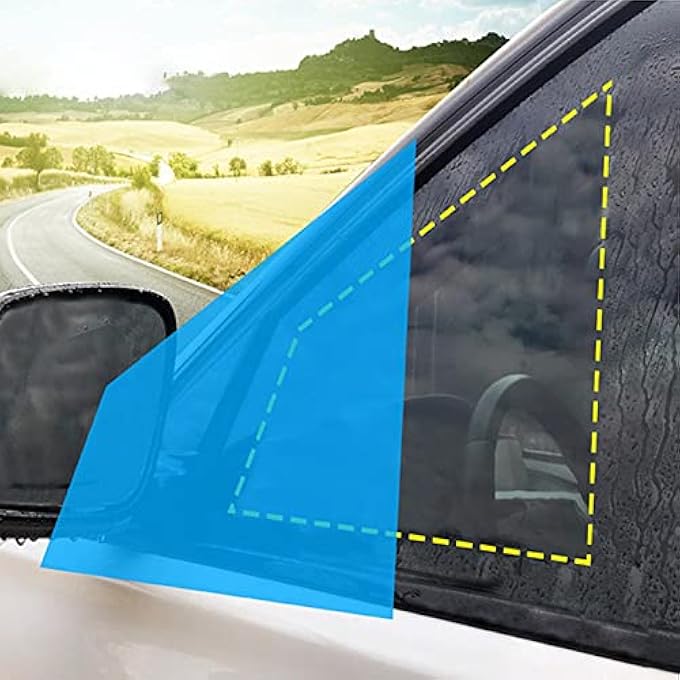 ريحني مرآة خلفية زرقاء ملصق مضاد للضباب من المطر للسيارات والشاحنات والحافلات ملحقات أساسية للسيارات - Image 4