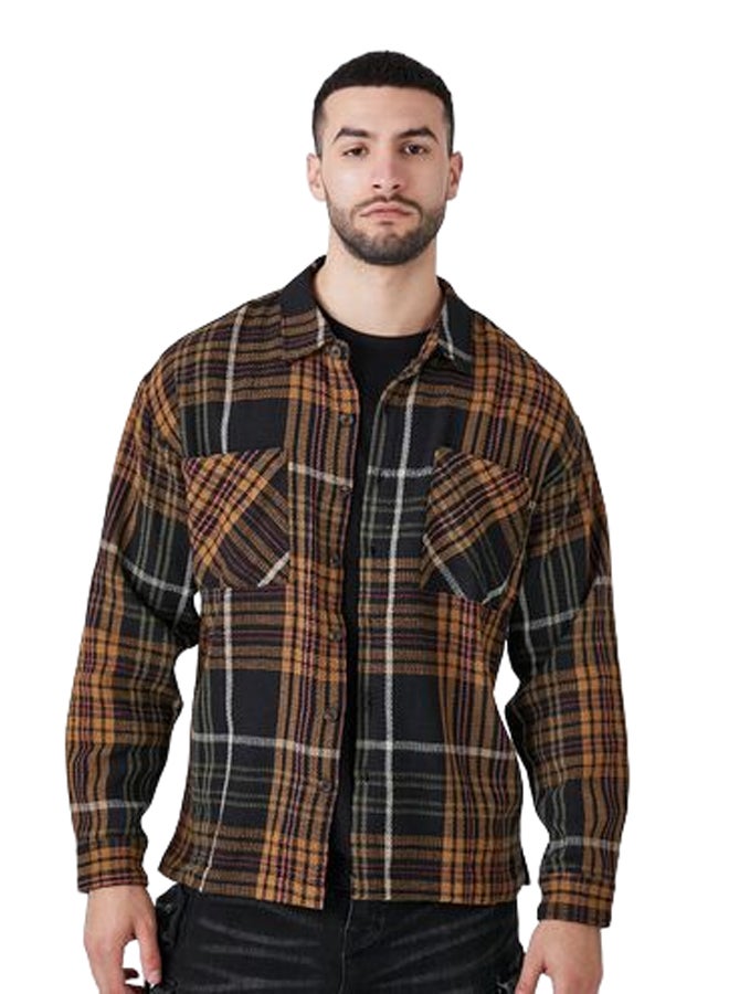FOREVER 21 Textured Plaid Shirt  - Image 1