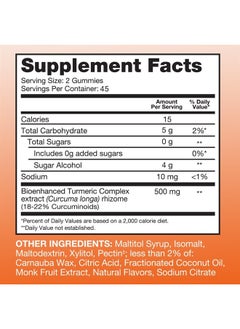 Zero Sugar Turmeric Gummies, Gummy with 500mg Turmeric Curcumin, Joint Support Supplement, Ultra High Absorption Tumeric Curcumin, Vegetarian, Gluten Free, 90 Count - pzsku/ZC93550CC0AA043F4790FZ/45/_/1716683872/e7e99b74-c2e1-4f95-a99c-bfa3109b595f