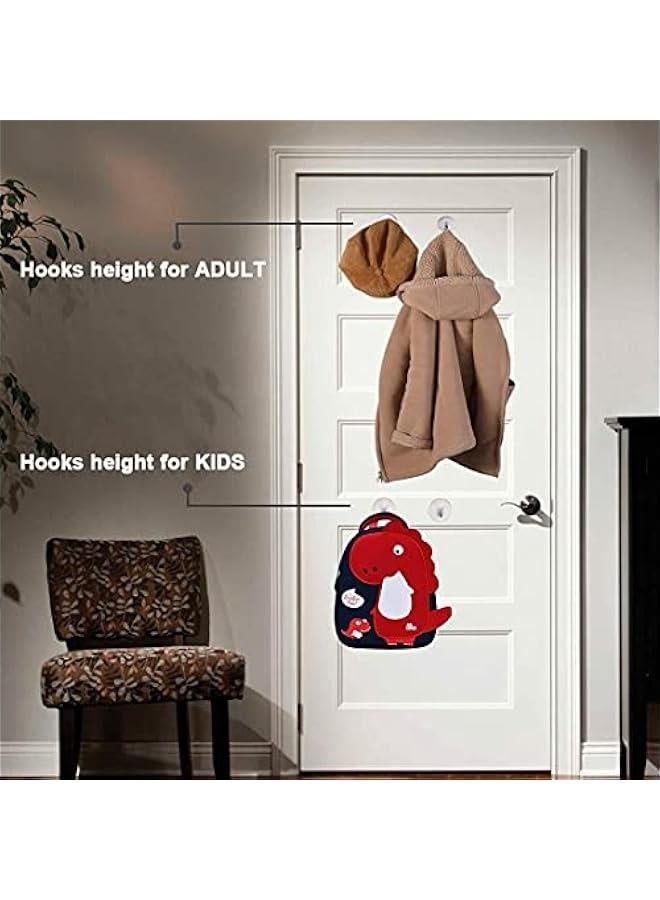 خطاطيف حائط لزجة ذاتية اللصق لتعليق المناشف والسترات، خطاطيف لزجة لتعليق الجباب الثقيلة للمساحات المختلفة مثل الحمام والمكتب والمطبخ، شماعات مناشف ستانلس ستيل من سونتي، لا حاجة للحفر أو الغراء - 6 قطع - Image 5