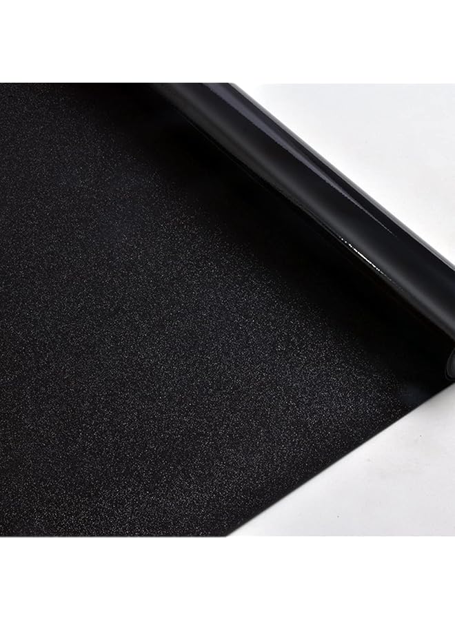 The Bros فيلم نافذة بدون لاصق لاصق ثابت للخصوصية 2 لفة (200 * 45 سم / لفة) حجب كامل 100% للأشعة فوق البنفسجية فيلم تظليل نافذة أسود قابل للإزالة غلاف مصنفر - Image 1