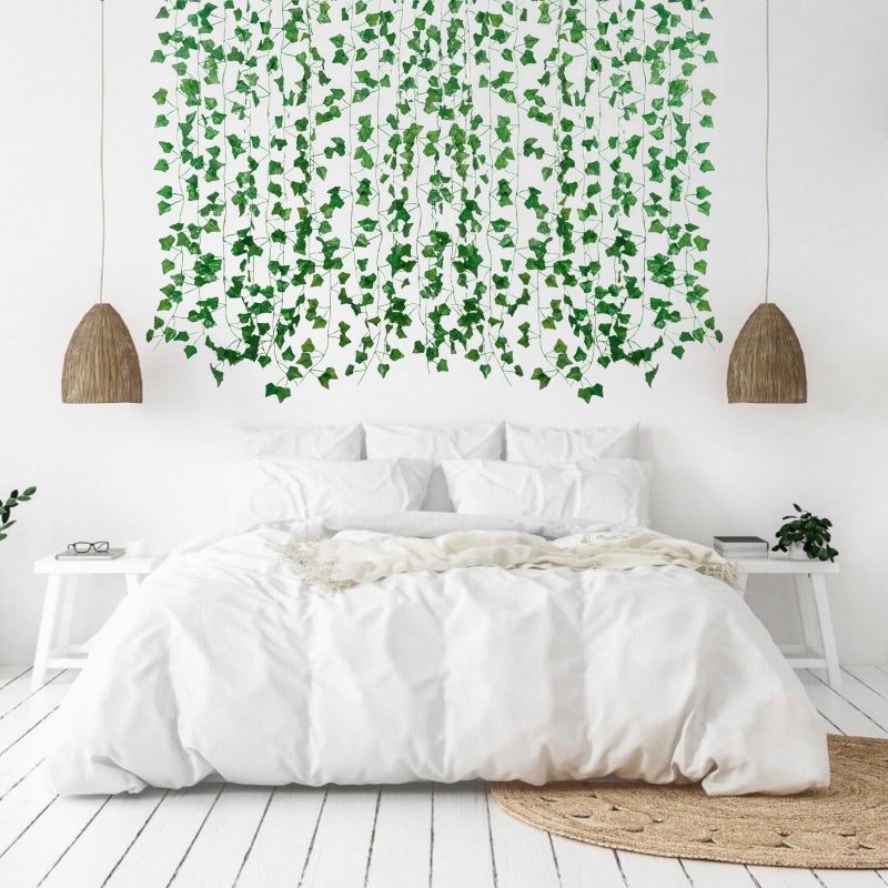 Freyalife Fake Vines for Room Decor(12 Pack 84 Feet) Aesthetic Artificial Plant Ivy Leaves Hanging Greenery Garlands for Home Bedroom Wall Wedding Christmas Party Office Patio Outdoor Garden DÃ©cor - Image 5