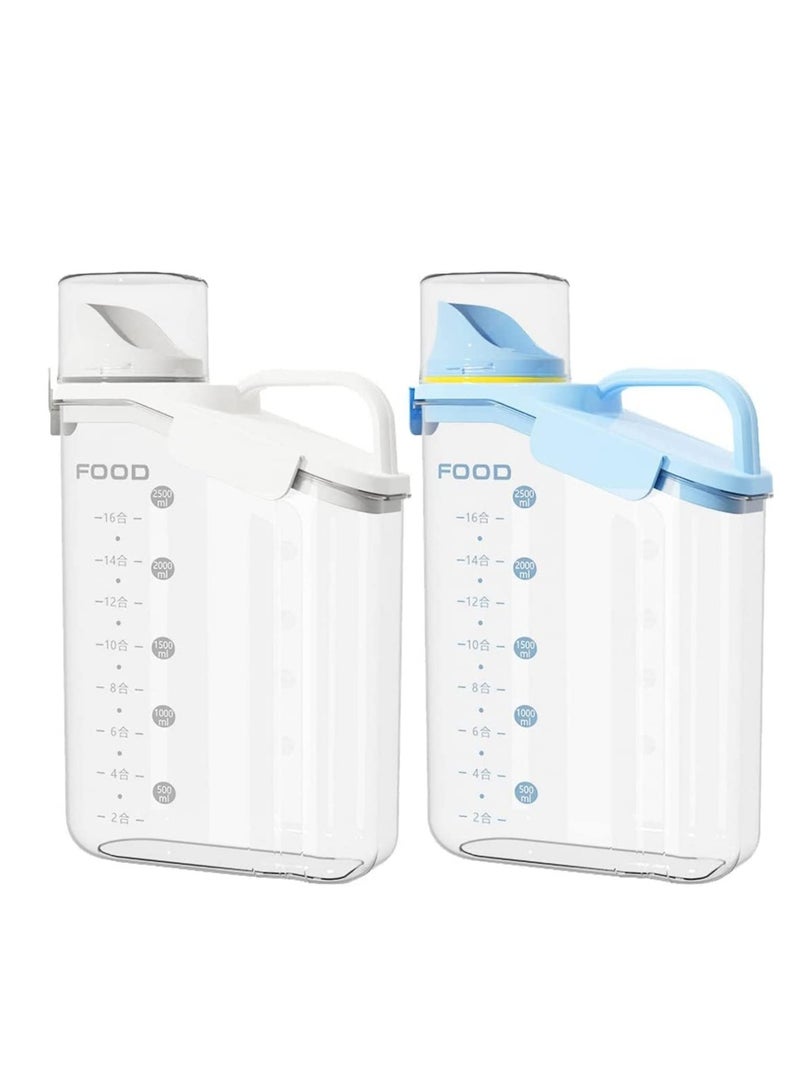 Premify 3Pcs Cereal Containers Set | Premium Quality 2.8L / 2.8KG Capacity Airtight Food Storage Container | BPA Free Plastic Rice Storage Bin/Dispenser + Measuring Cup & Pour Spout  - Image 5