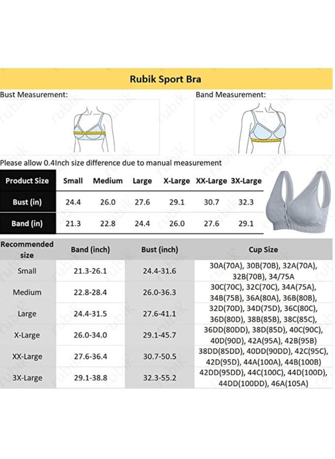 Rubik Nursing Bra for Women, Rubik Breast Feeding Maternity Front Button Closure Seamless Removeable Padded Smooth Wireless Pregnancy Sleeping Bra (Large) Beige  - Image 3