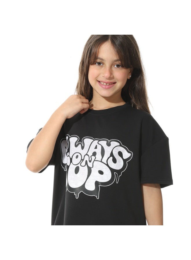 Red Circle Front Printed Pajama Set With Short1435u - Image 5