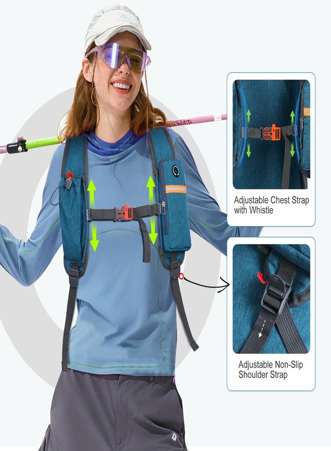 FIORETTO 15L Hiking Backpack for Women Men Mini Packable Backpack Lightweight Small Daypack for Camping Travel Outdoor, Turquoise - Image 3