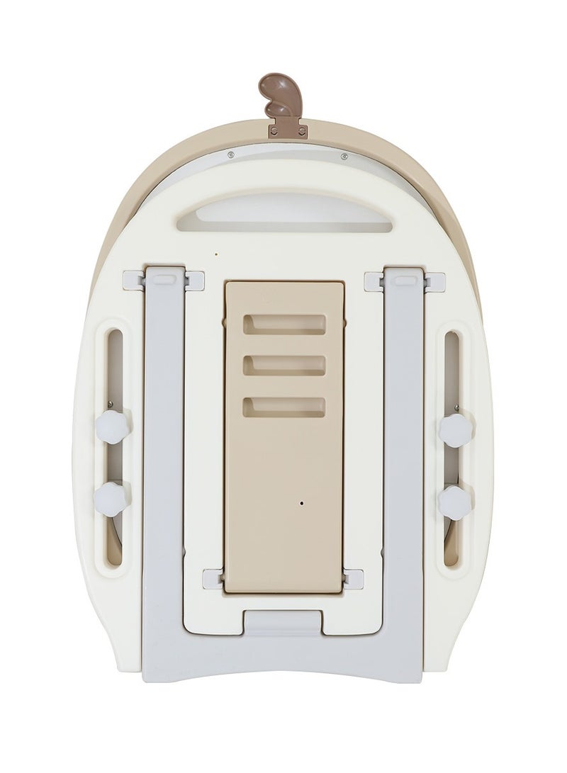 Little Story Drawing Board with Chair, Magnetic Numbers, 5 Color Pen and Eraser- Beige - Image 5