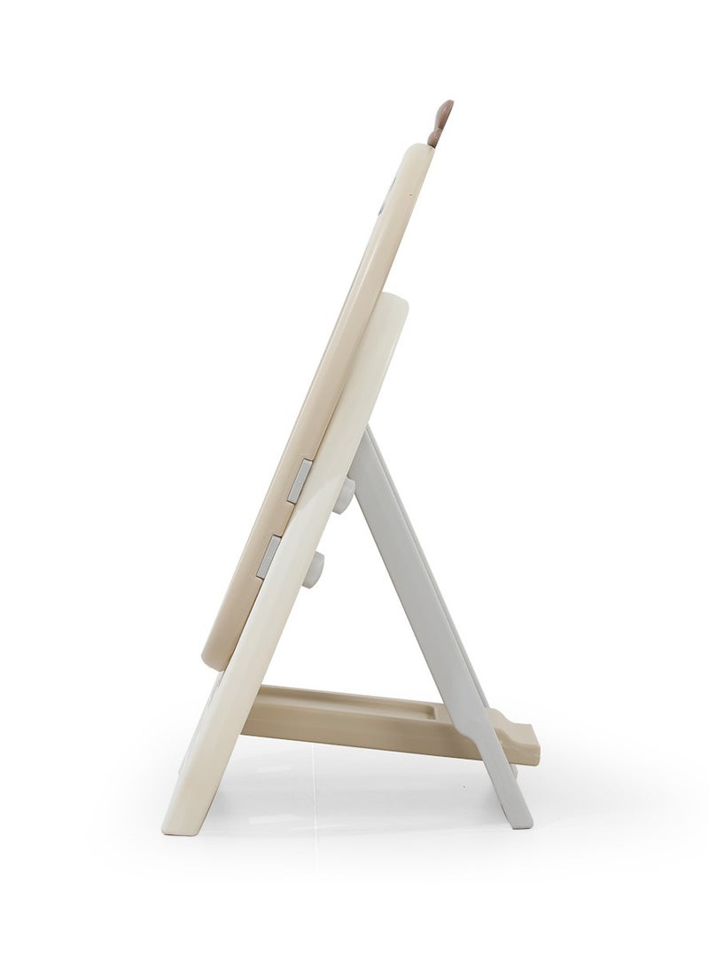 Little Story Drawing Board with Chair, Magnetic Numbers, 5 Color Pen and Eraser- Beige - Image 2