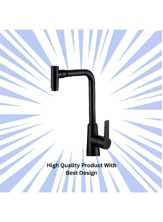 ITG Wall Mounted Stainless Steel Kitchen Faucet – Matte Black, SASO Certified, 5-Year Warranty  - Image 4