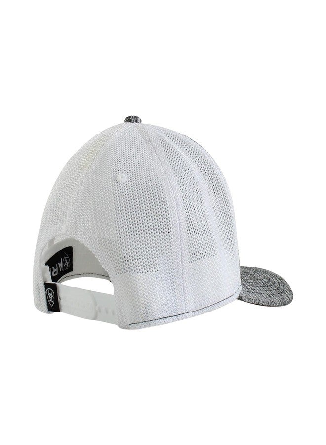 Ariat Youth US Flag Patch Snapback 6 Panel Ball Cap Black Heather - Image 2