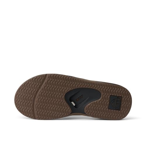 Reef Fanning Mens Bottle Opener Flip Flop, Arch Support, Durable Outsole, Water Friendly, Black And Tan, 12 - Image 4
