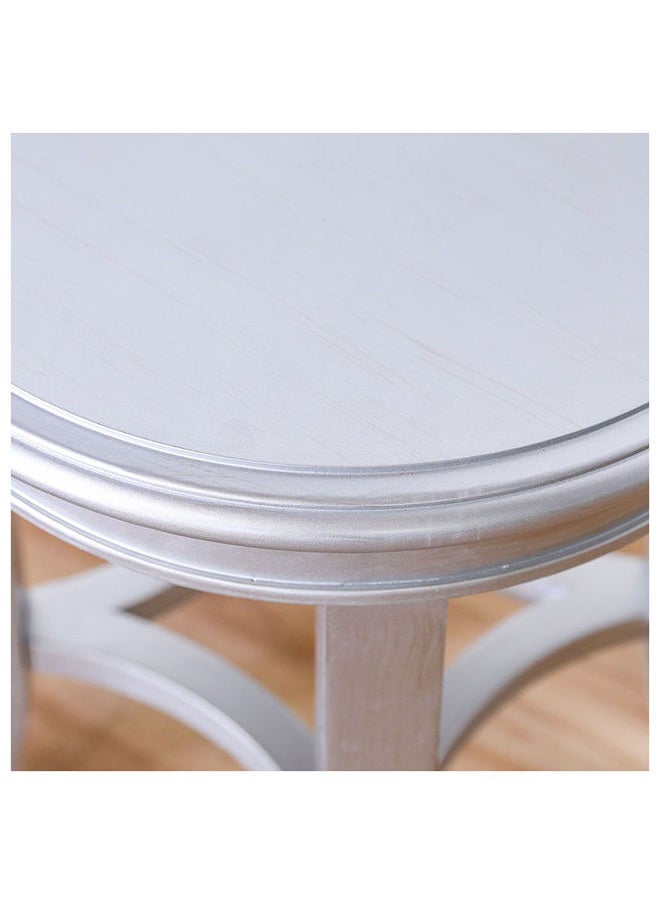 DANUBE HOME Busselton End Table Multifunctional Living Room Table Space Saving Side Table Modern Design Furniture For Home Bedroom L 55 x W 55 x H 60 cm Silver  - Image 3