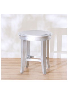 DANUBE HOME Busselton End Table Multifunctional Living Room Table Space Saving Side Table Modern Design Furniture For Home Bedroom L 55 x W 55 x H 60 cm Silver  - Image 2