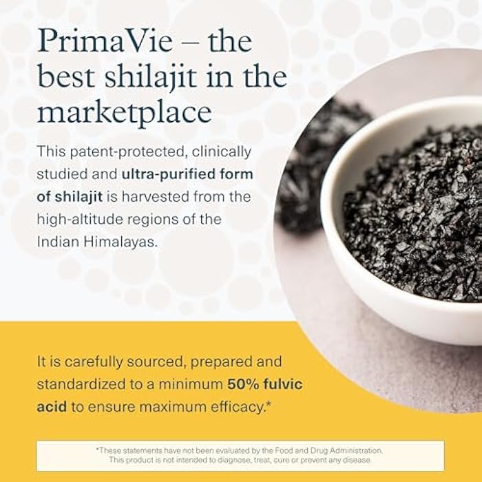Youtheory Shilajit - PrimaVie Himalayan Shilajit Capsules - Supports Energy, Stamina & Endurance* - Gluten Free - 60 Capsules (30-Day Supply) - Image 4