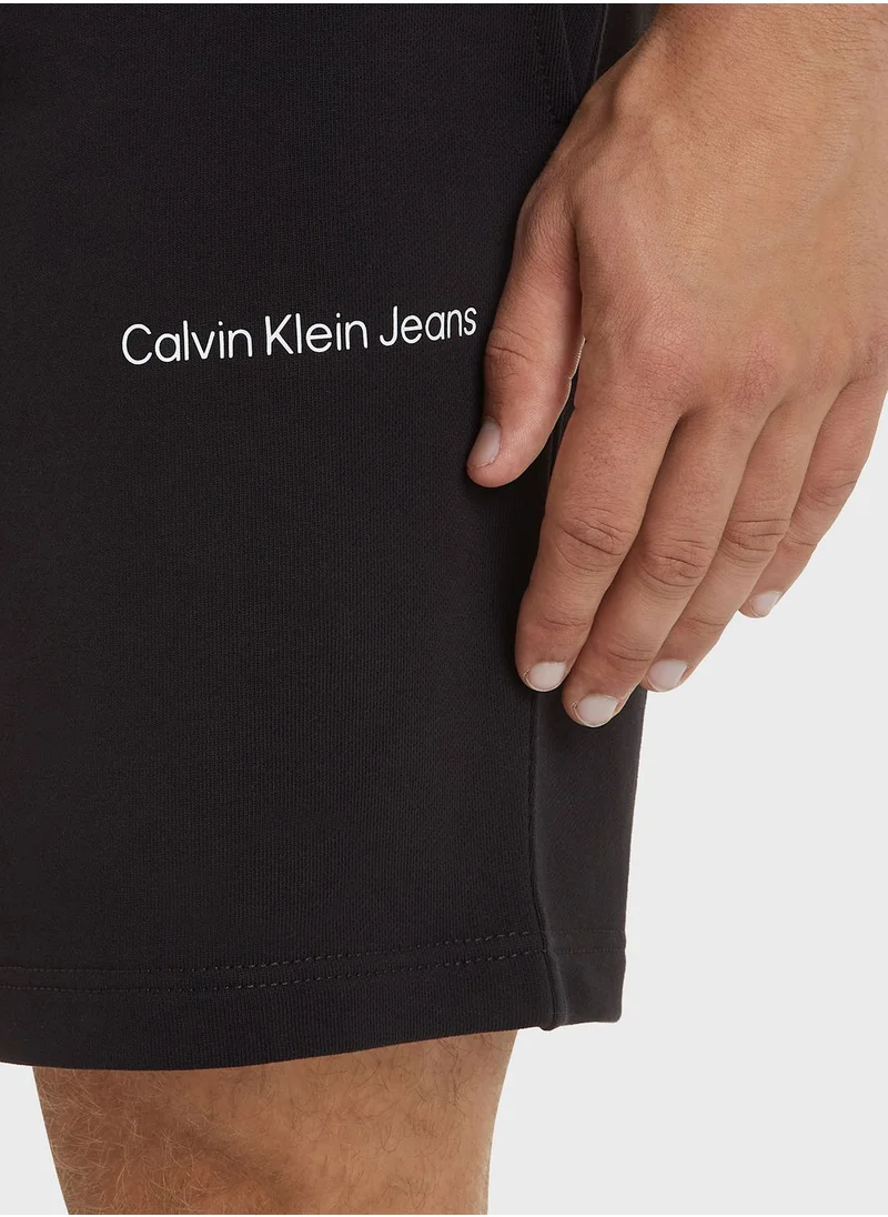Calvin Klein Jeans Logo Drawstring Shorts