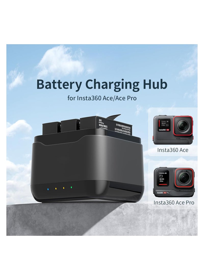 360 Ace Series Batteries (2PCS 1800mAh) Fast Charge Hub, Insta360 Ace Pro/Ace, Fast Portable 3 Channel Battery Charging Storage Station, Misro SD Card Accessories Slots, High Capacity Electric Core - pzsku/ZC935D0B17D73101010BCZ/45/_/1714123794/c55531cb-08ba-4cad-84c2-572b0ebc553a