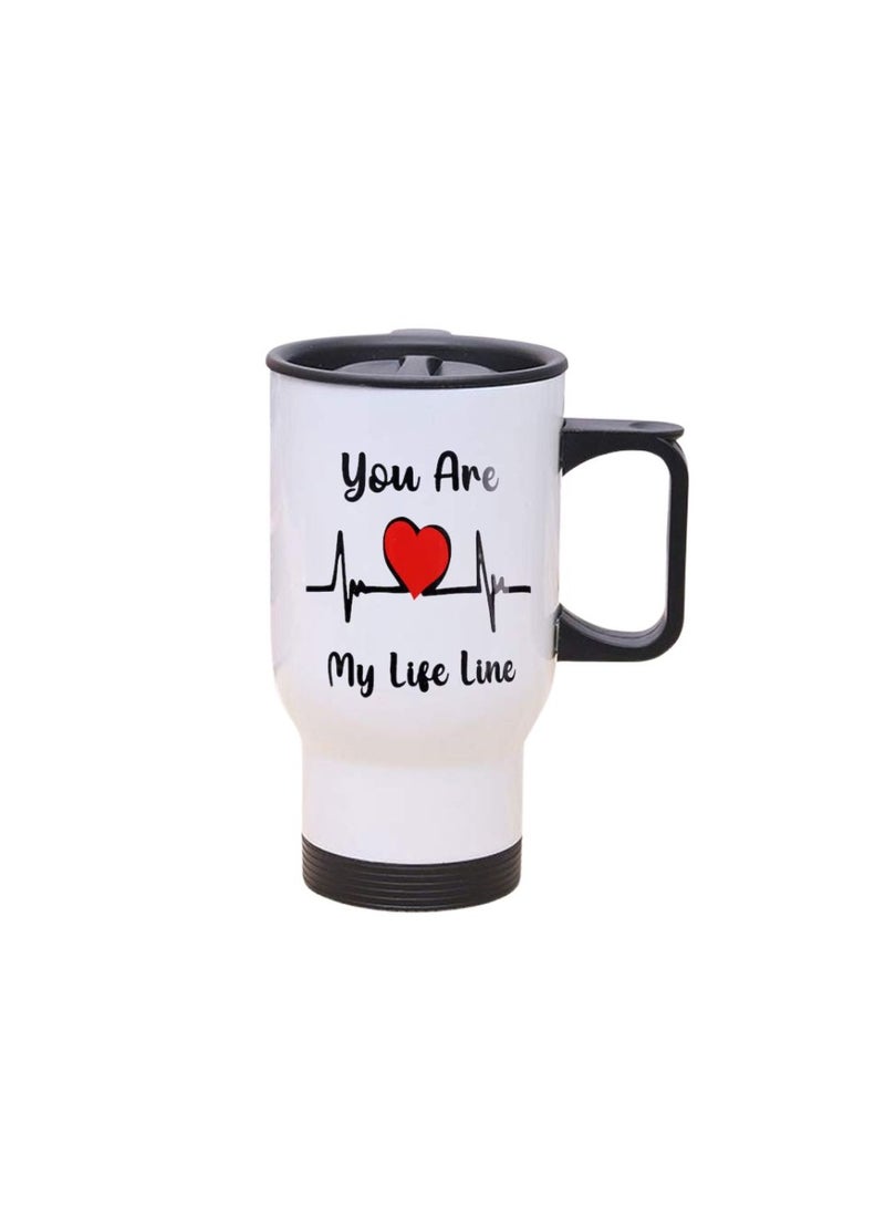 PRINTSHOP4ME Valentine's Day Insulated Travel Mug–Stainless Steel Mug For Hot&Cold Drinks–| Thoughtful Gift Special Someone Birth Day Gifts Travel Mug.  - Image 1