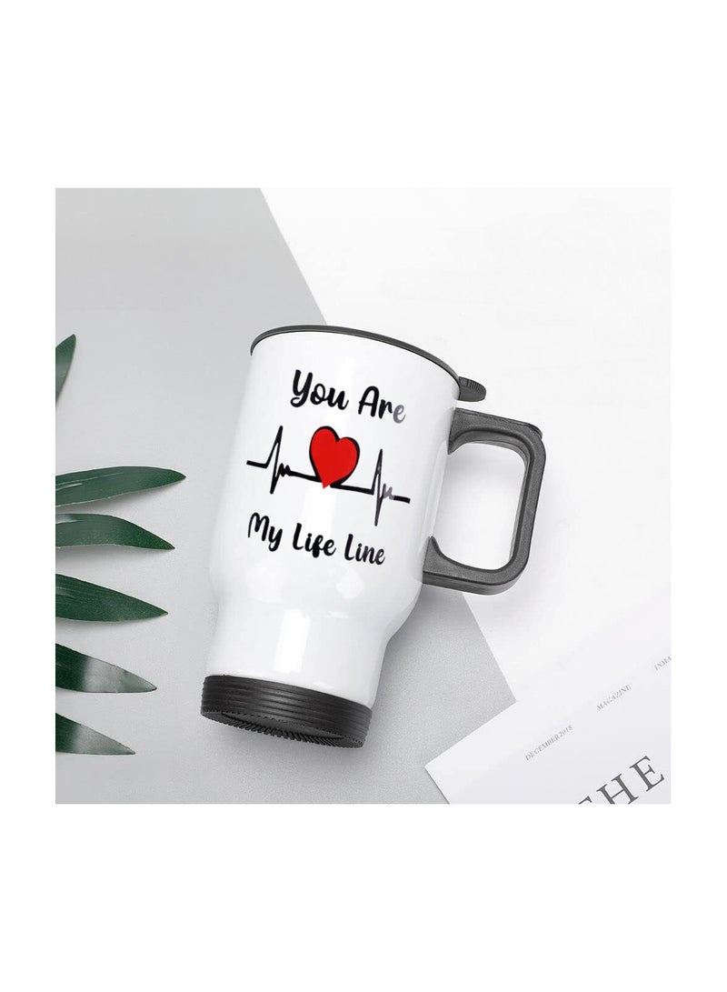 PRINTSHOP4ME Valentine's Day Insulated Travel Mug–Stainless Steel Mug For Hot&Cold Drinks–| Thoughtful Gift Special Someone Birth Day Gifts Travel Mug.  - Image 4