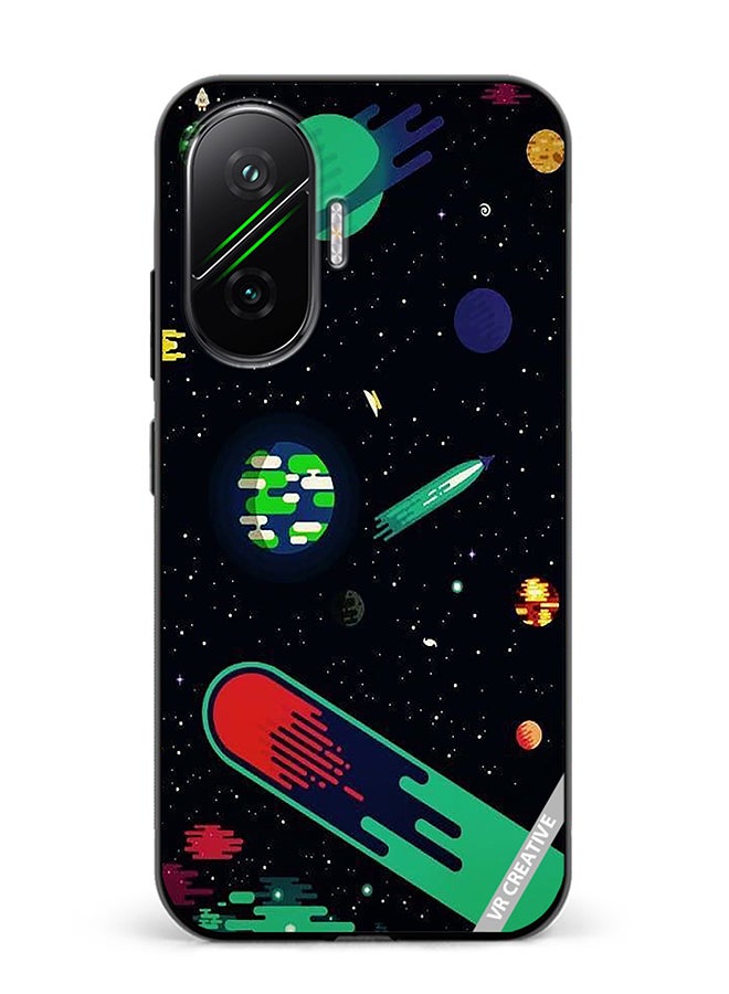 Protective Case Cover For Xiaomi Poco F7 Galaxy Design Multicolour