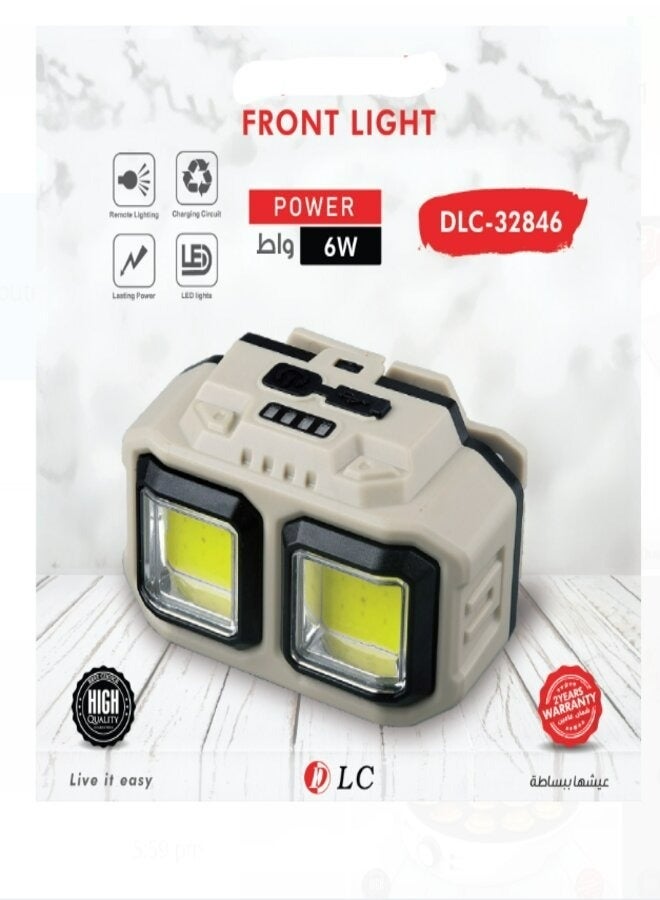 دي إل سي  كشاف أمامي LED قابل للشحن 6 واط DLC-32846