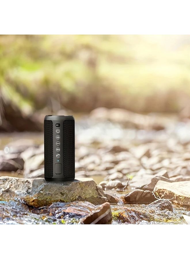 Black Portable Speaker With Carabiner Clip USB C Charging For Outdoor Camping Hiking - Image 5