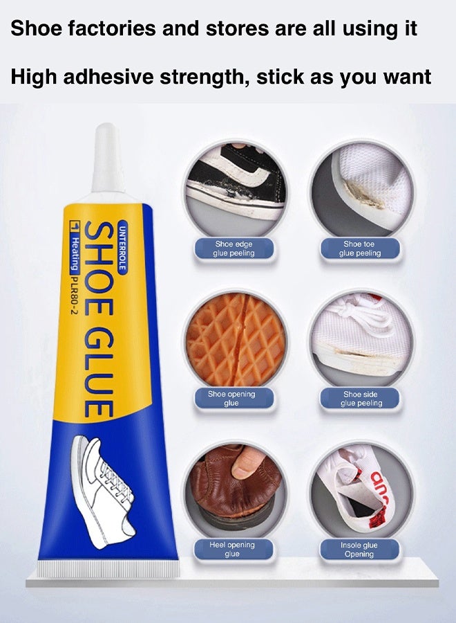 2 Pcs Shoe Glue Strong, Slow-Drying Transparent Shoe Repair Glue, Waterproof, Non-Hardening Glue for Shoes, Sole And Upper Repair Glue, Shoes Glue for Repairing Shoes, Boots, Leather(60ml*2) - Image 3