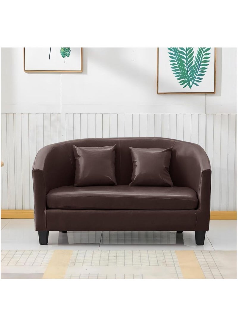 Generic - Classic Style Furniture Simple Sofa Chair for Hotel Restaurant Coffeehouse Brown Without Pillow - Image 1