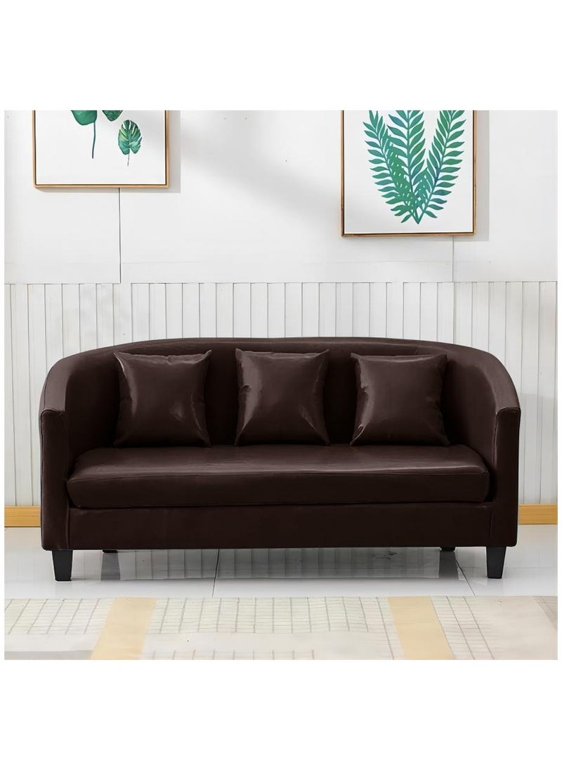 Generic - Classic Style Furniture Simple Sofa Chair for Hotel Restaurant Coffeehouse Brown Without Pillow - Image 1