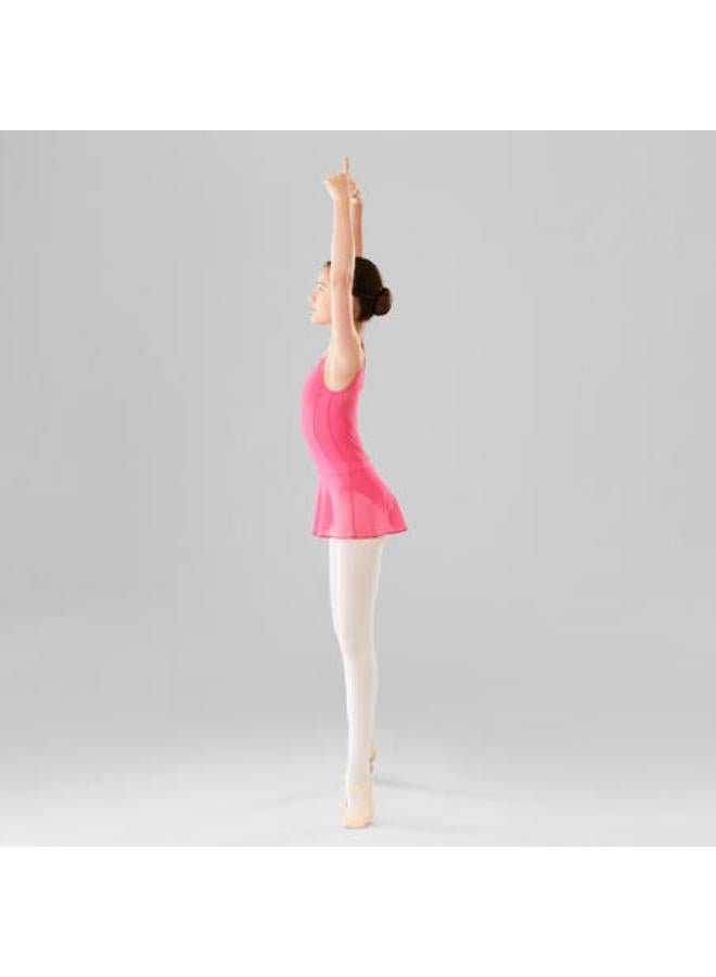 STAREVER Girls' Mixed Media Ballet Leotard - Pink  - Image 3