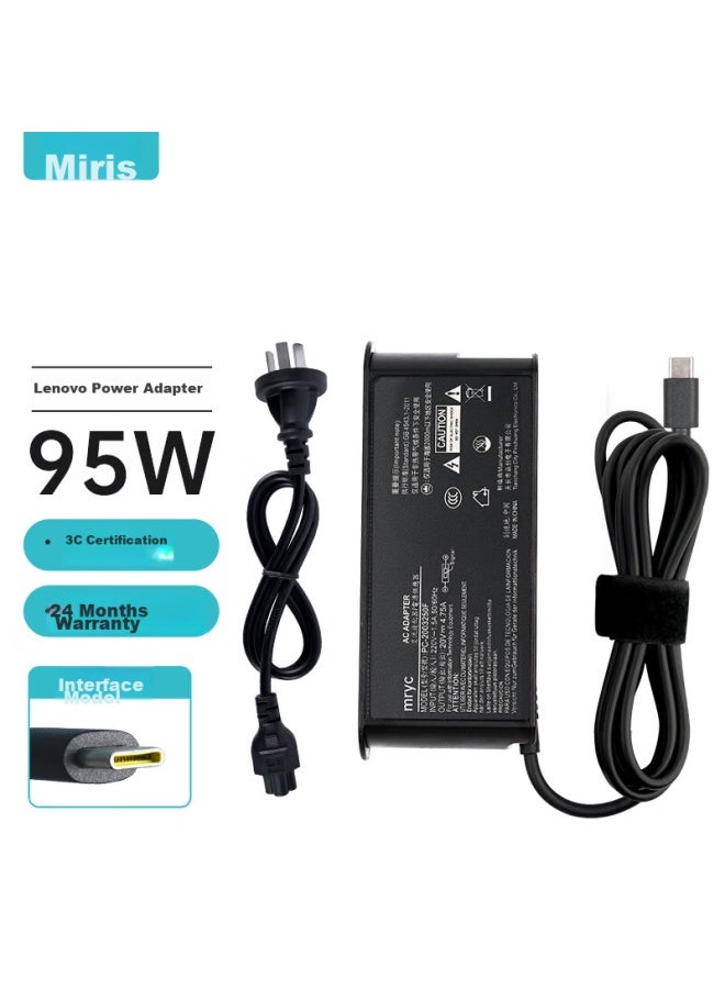 Mryc Lenovo Laptop Charger, 95w Type-c Computer Power Adapter Cable, 20v4.75a, Compatible With Legion Y9000x, Xiaoxin Pro14/16, Y740s E14 - Image 1