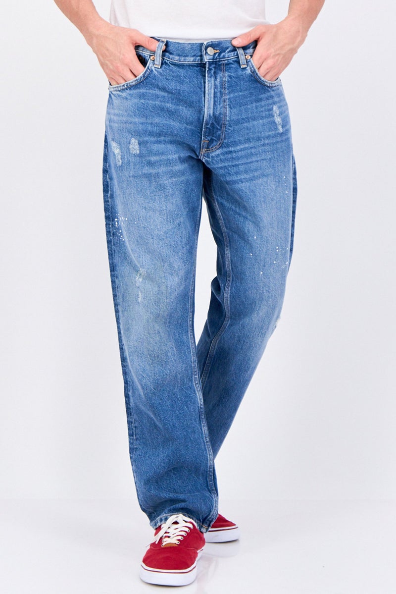 GANT Men Regular Fit Washed No Stretchable Jeans, Blue - Image 1