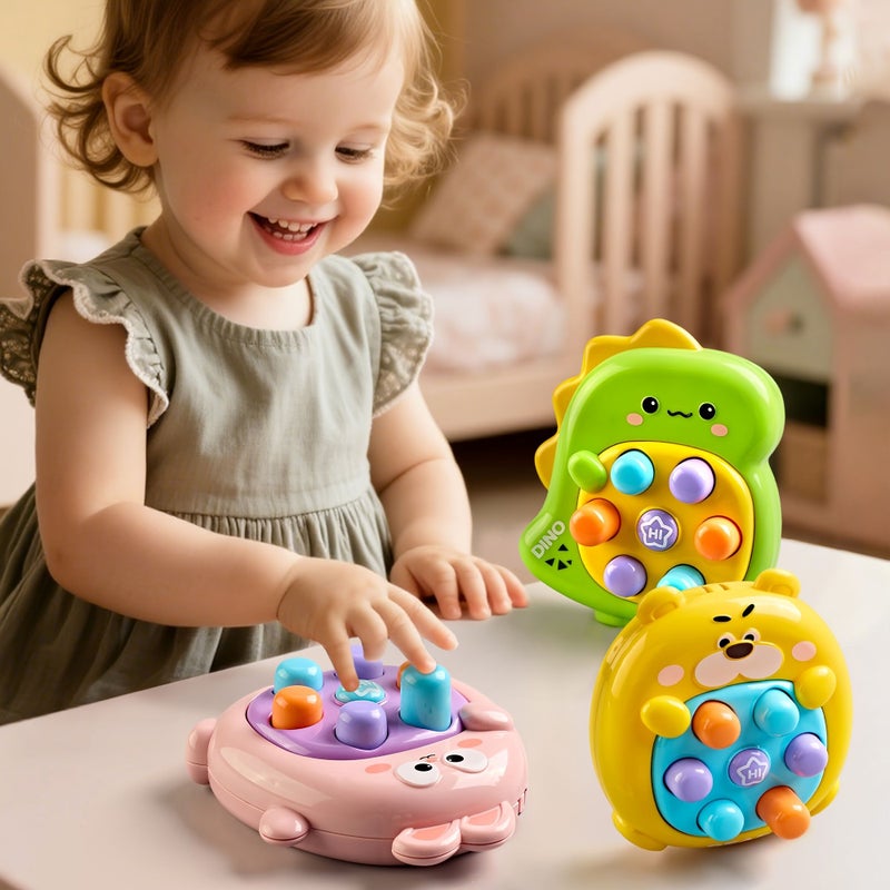 Bear Push And Pop Fidget Toy Sensory Palm Toy No Power Required Toddler Activity - Image 1