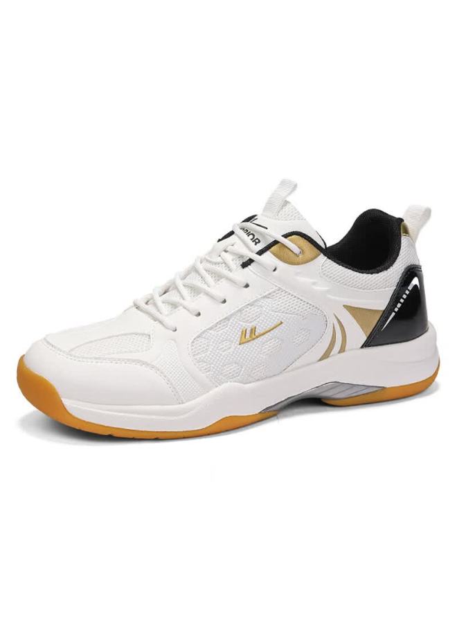 Warrior Official Casual Sports Shoes Comfortable Lightweight Soft Sole Couple Shoes Wxym247 Beige Silver Black (men) Size 39